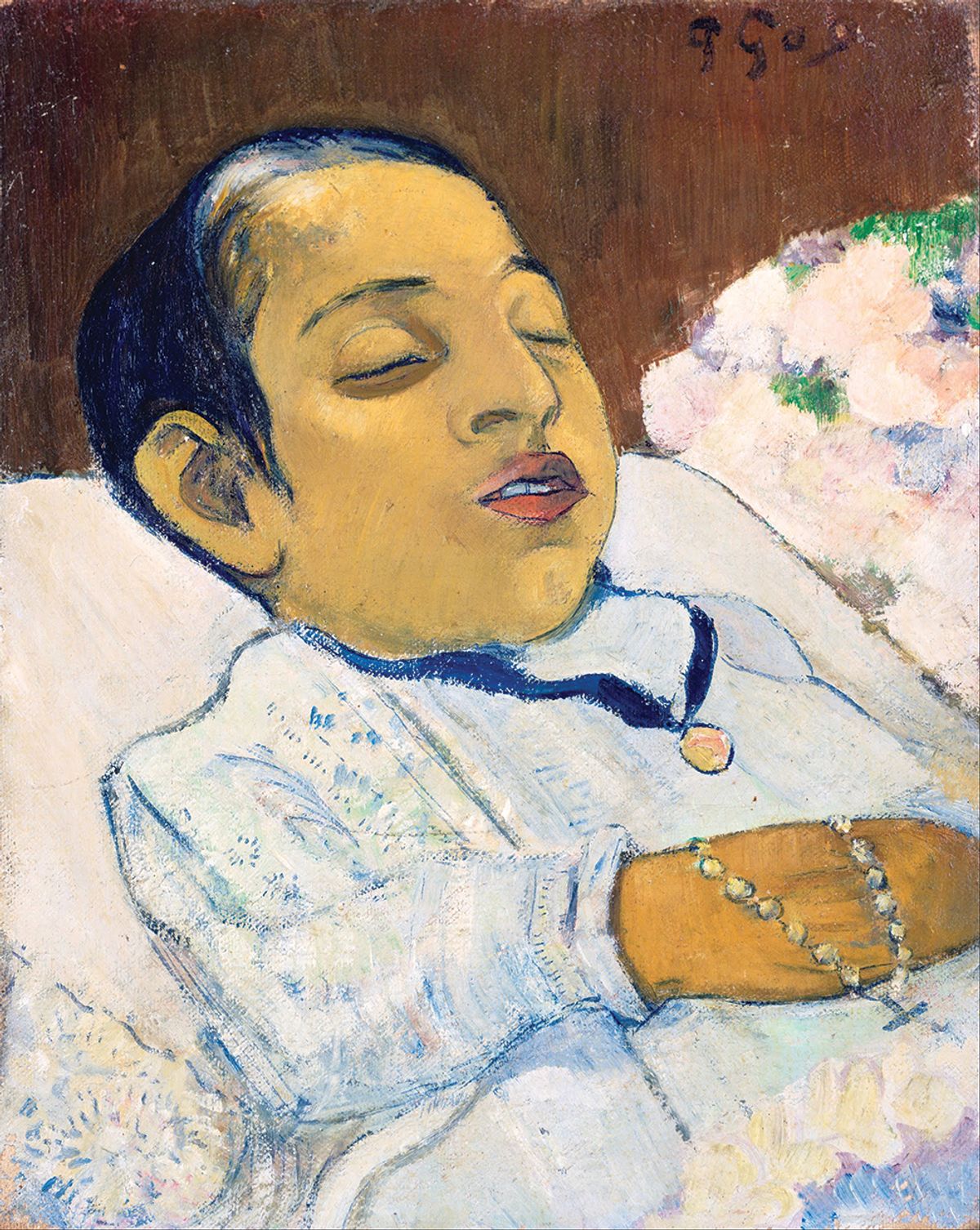 Paul Gauguin’s 1892 deathbed portrait of Atiti currently on loan at the National Gallery, London Kröller-Müller Museum.