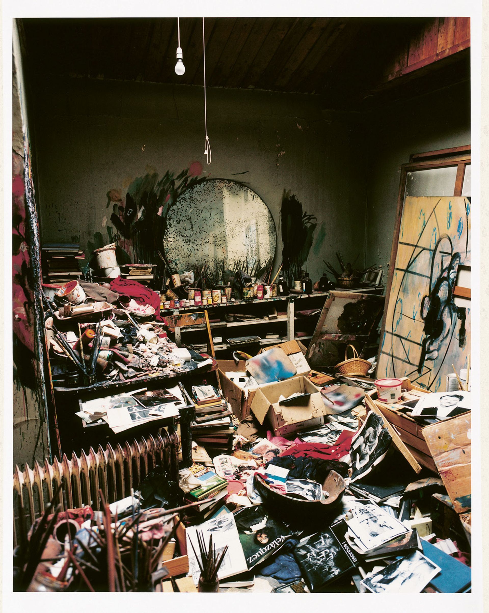 Francis Bacon’s studio at 7 Reece Mews, London, was moved to Dublin after the artist’s death in 1992, where it is on public view at the Hugh Lane Gallery

Photo: Perry Ogden © The Estate of Francis Bacon



