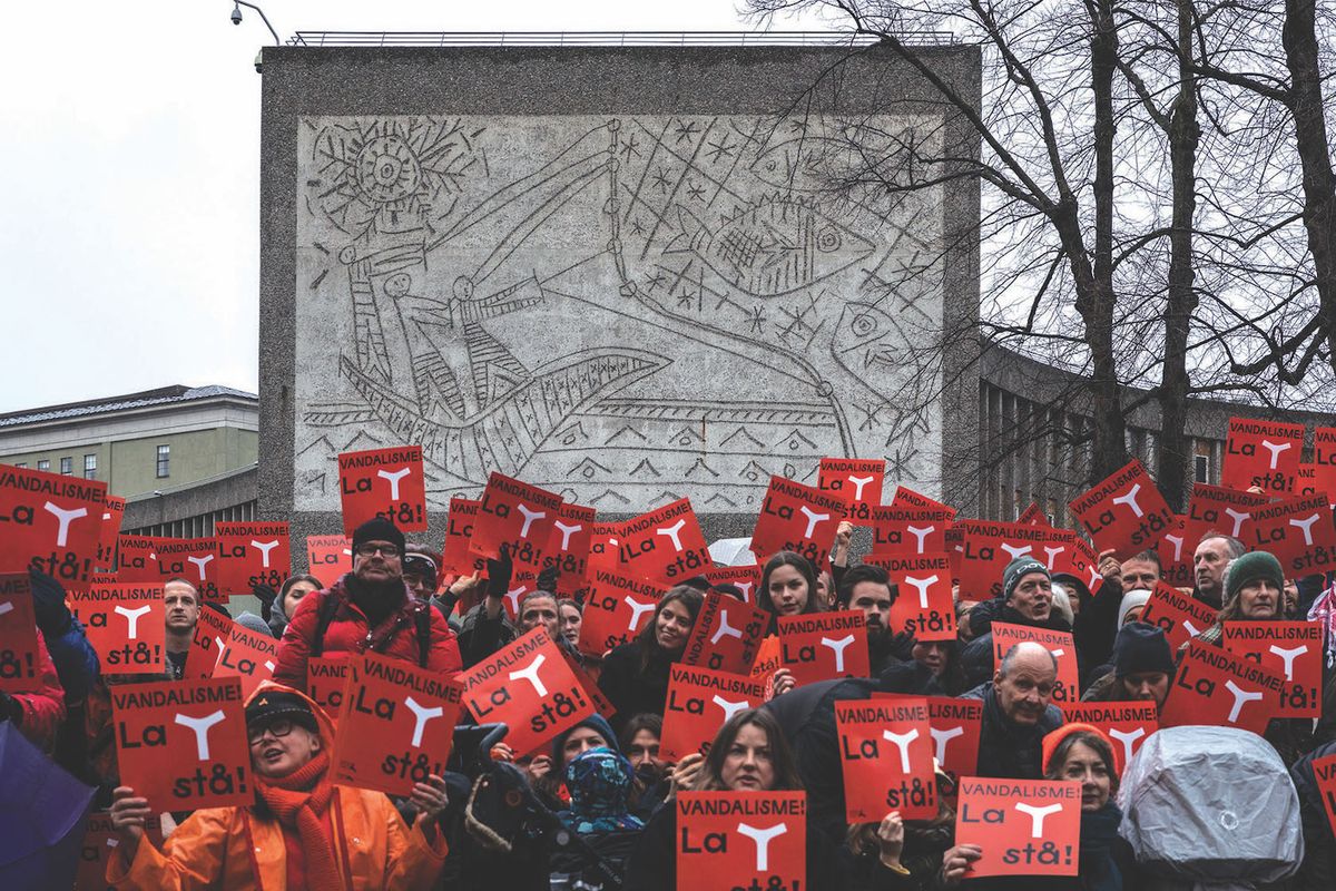 Oslo’s Save the Y Block campaign hosts protests, cultural events and even a “poster war” between artists and the authorities Photo: Adrian Bugge