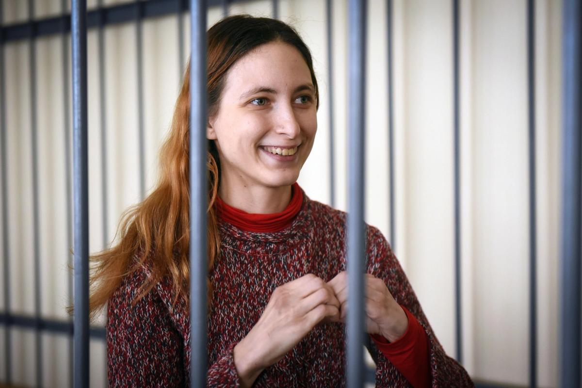 The artist Sasha Skochilenko faces up to eight years in prison © Associated Press/Alamy Stock Photo