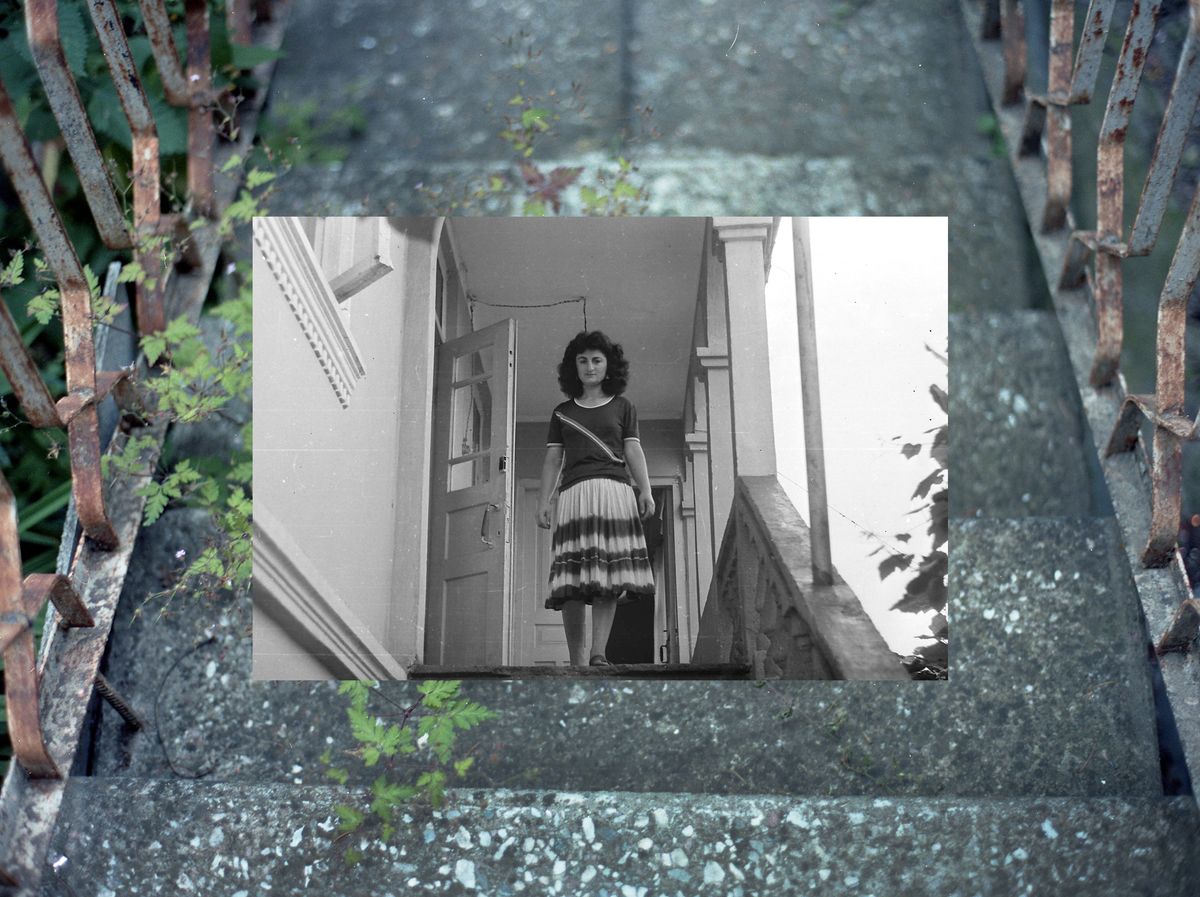 Leli Panchvidze, a modern memory superimposed on an image of Abkhazia taken in 1983 before the Russians isolated it © the artist