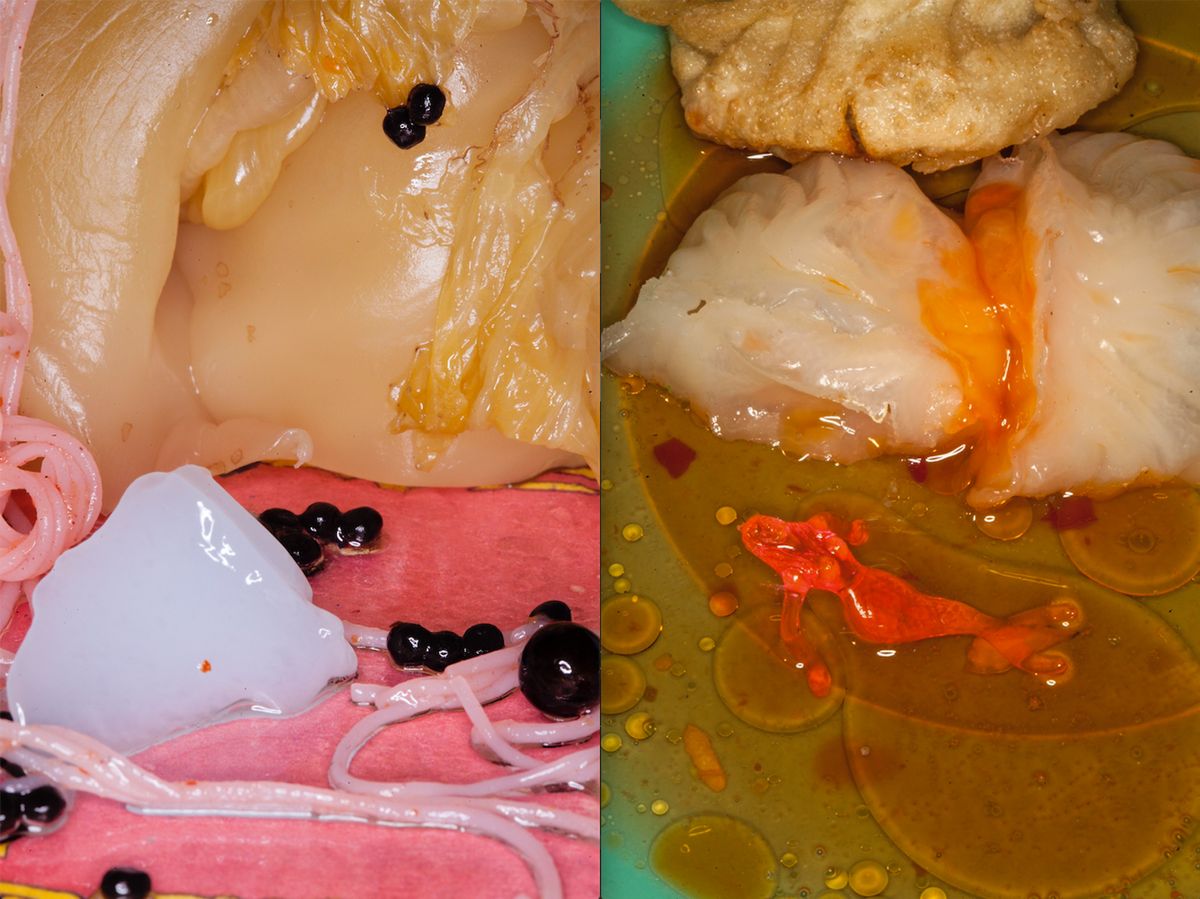 Two photographs from Maisie Cousins’s Dipping Sauce (2018) series © Maisie Cousins