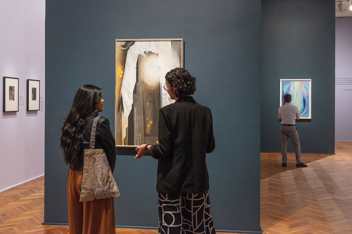 Sun-kissed: Georgia O’Keeffe’s The Shelton with Sunspots, N.Y. (1936) depicts the New York skyscraper where she had a studio on the 30th floor
© Georgia O’Keeffe, Artists Rights Society