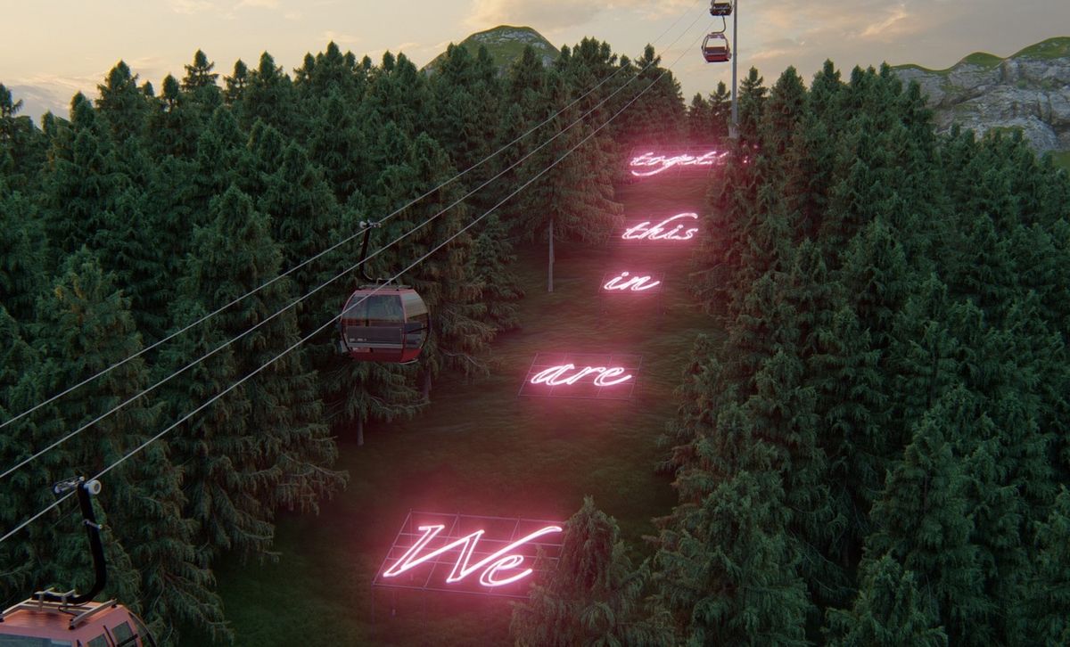 Rendering of Tavares Strachan's We Are in This Together Courtesy of the artist