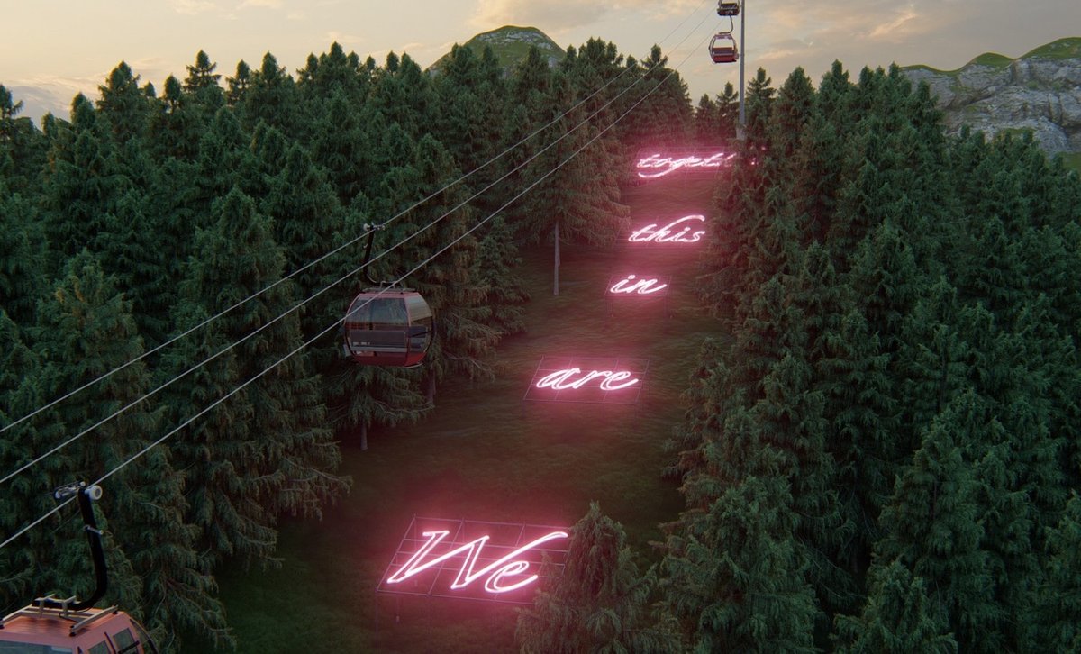 Rendering of Tavares Strachan's We Are in This Together Courtesy of the artist