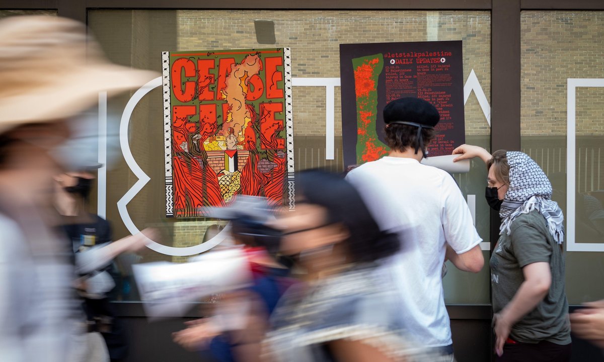 Art students arrested as US universities crack down on Palestinian solidarity encampments