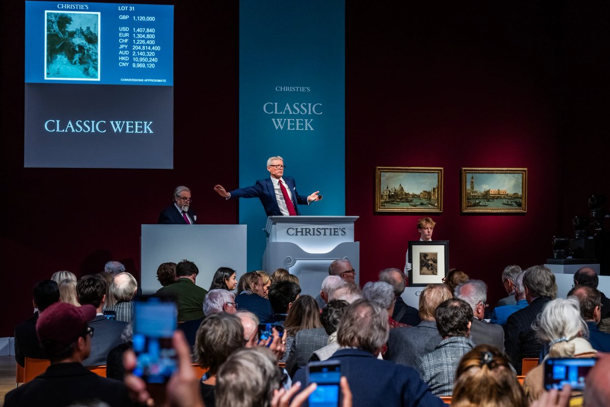 Jussi Pylkkänen, former Christie’s global president and now AMM mentor, taking his last sale in December 2023
Courtesy of Christie's
