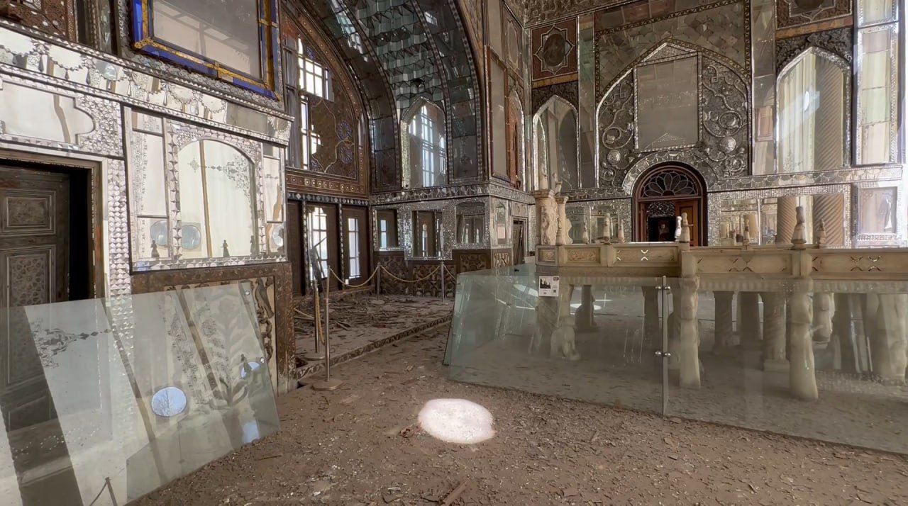 The 400-year-old Golestan Palace reportedly sustained damage from a nearby missile blast