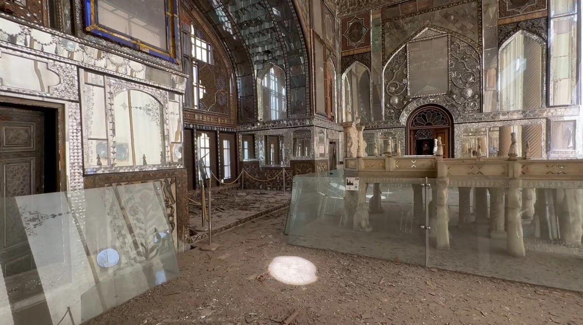 The 400-year-old Golestan Palace reportedly sustained damage from a nearby missile blast