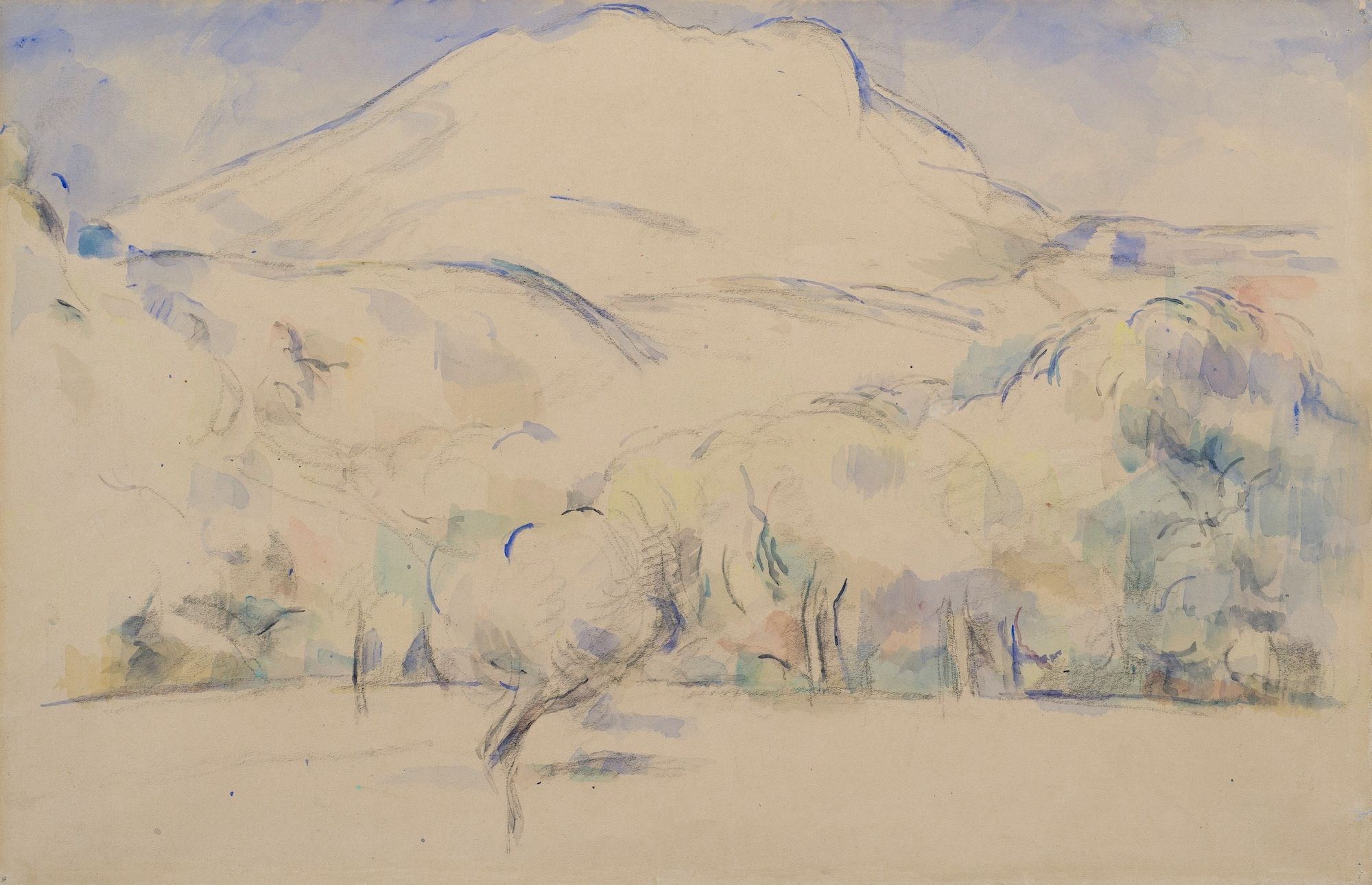 Paul Cezanne, La Montagne Sainte Victoire, around 1890 Public domain