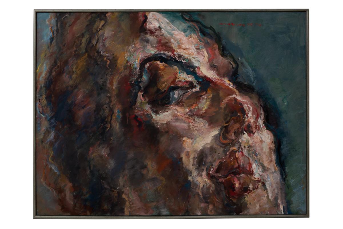 Christie’s non-selling London show on the Syrian artist Marwan includes Head (1975-76) © Barjeel Art Foundation