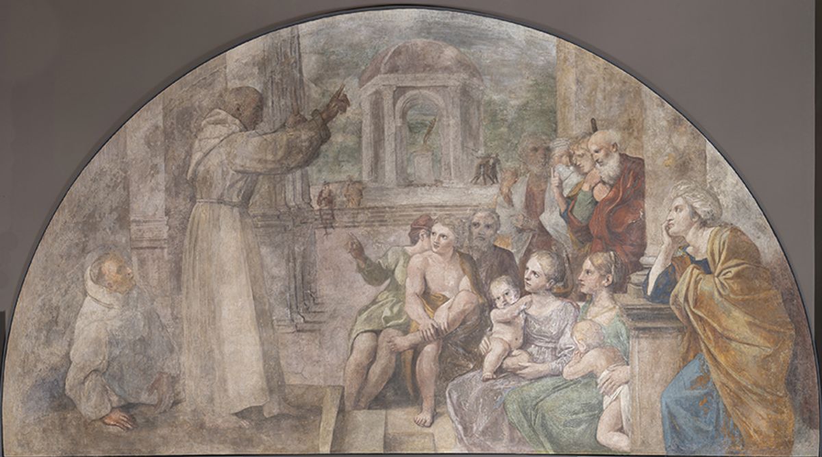 Saint Didacus Preaching is one of the 16 frescoes to go on show at Palazzo Barberini © Museu Nacional d’Art de Catalunya/Marc Vidal