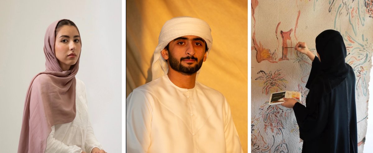 Artists Alla Abdunabi, Maktoum Al Maktoum and Salmah Almansoori were chosen for 2025's Beyond Emerging Artists programme at Abu Dhabi Art Photos: Courtesy the artists / Abu Dhabi Art