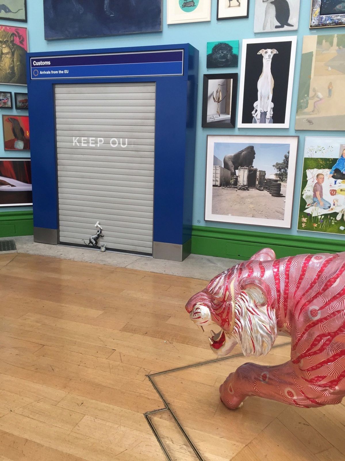 Keep Ou by Bansky at the Royal Academy The Art Newspaper