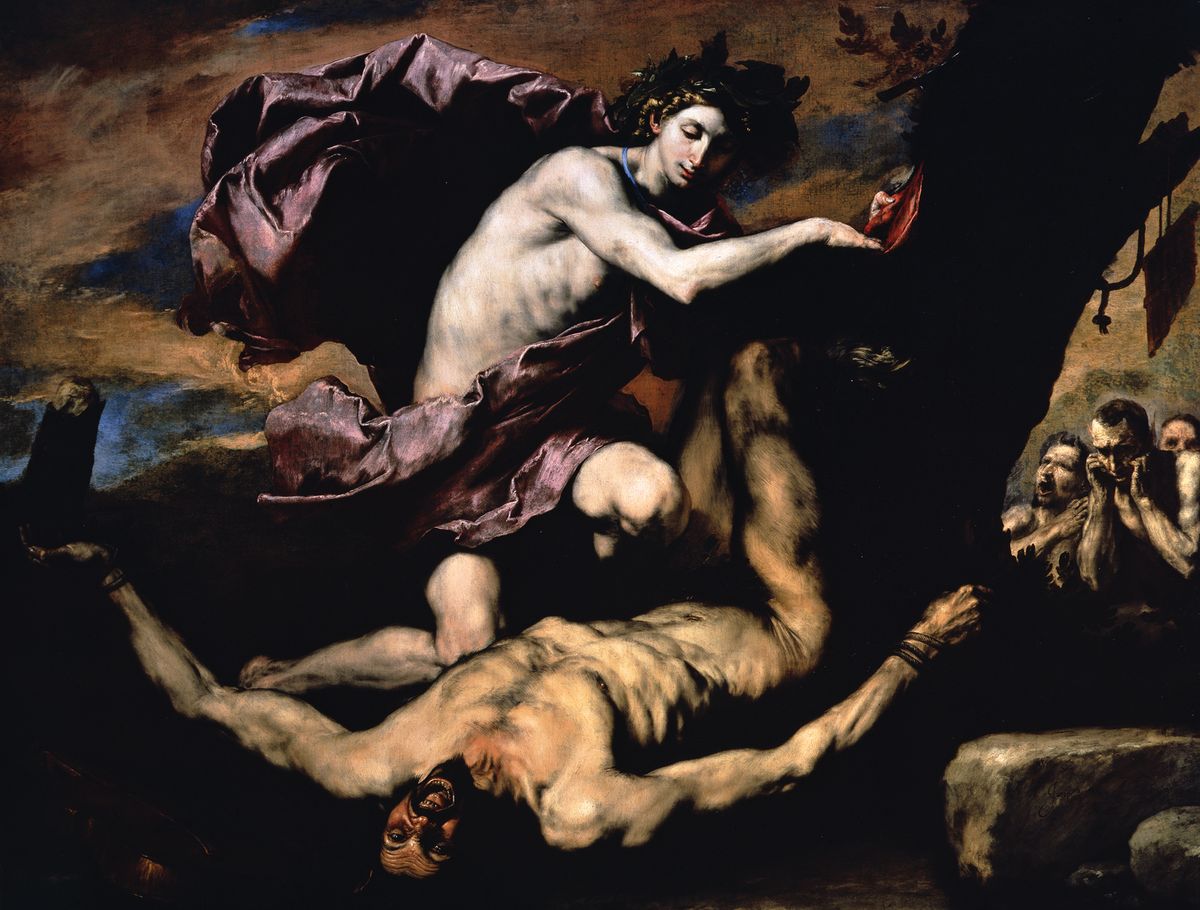Jusepe de Ribera’s Apollo and Marsyas (1637) is on loan from Naples © Museo e Real Bosco di Capodimonte