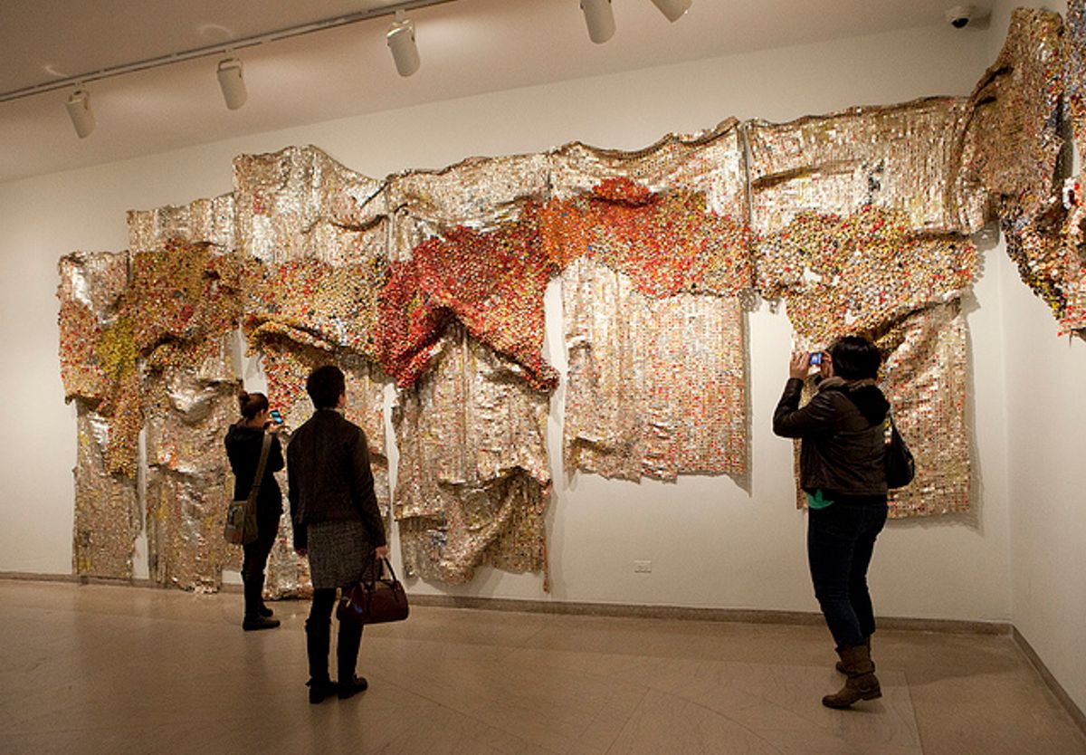 El Anatsui had an exhibition at the Brooklyn Museum called Gravity and Grace in 2013 © Eva Blue