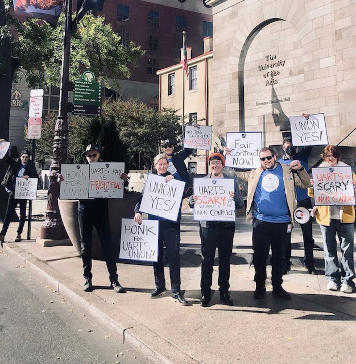 Rallying University of the Arts employees Courtesy United Academics of Philadelphia