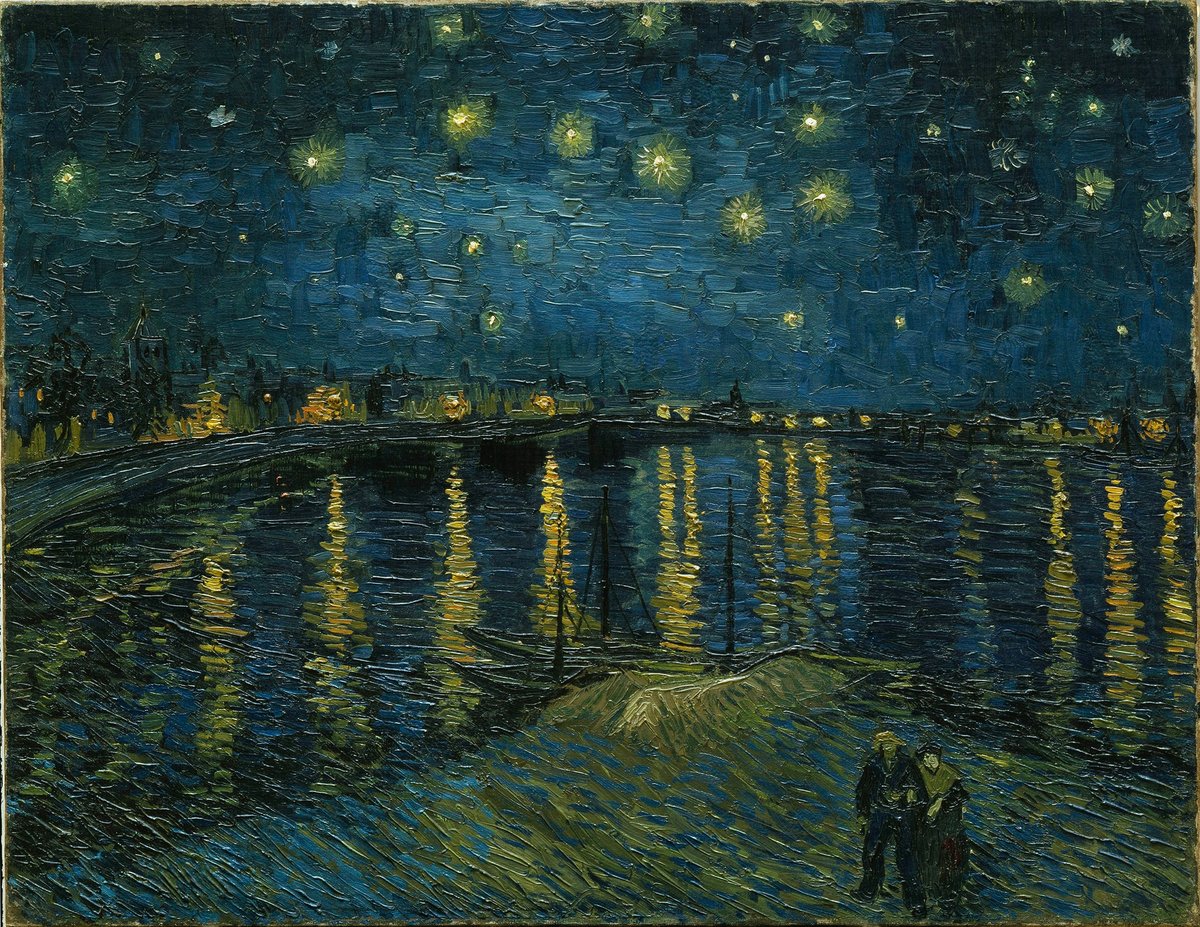 Vincent van Gogh's Starry Night over the Rhône (1888) is a highlight of the National Gallery show
Photo: © Musée d'Orsay, Dist. RMN-Grand Palais/Patrice Schmidt