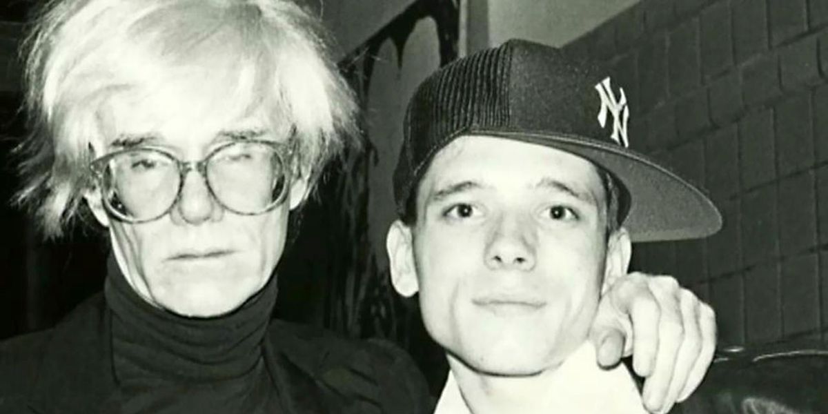 Andy Warhol with a young Jeremy Deller © Jeremy Deller