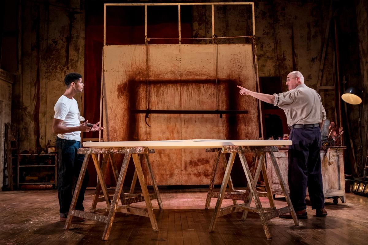 Alfred Enoch as Ken and Alfred Molina as Mark Rothko Photo: Johan Persson