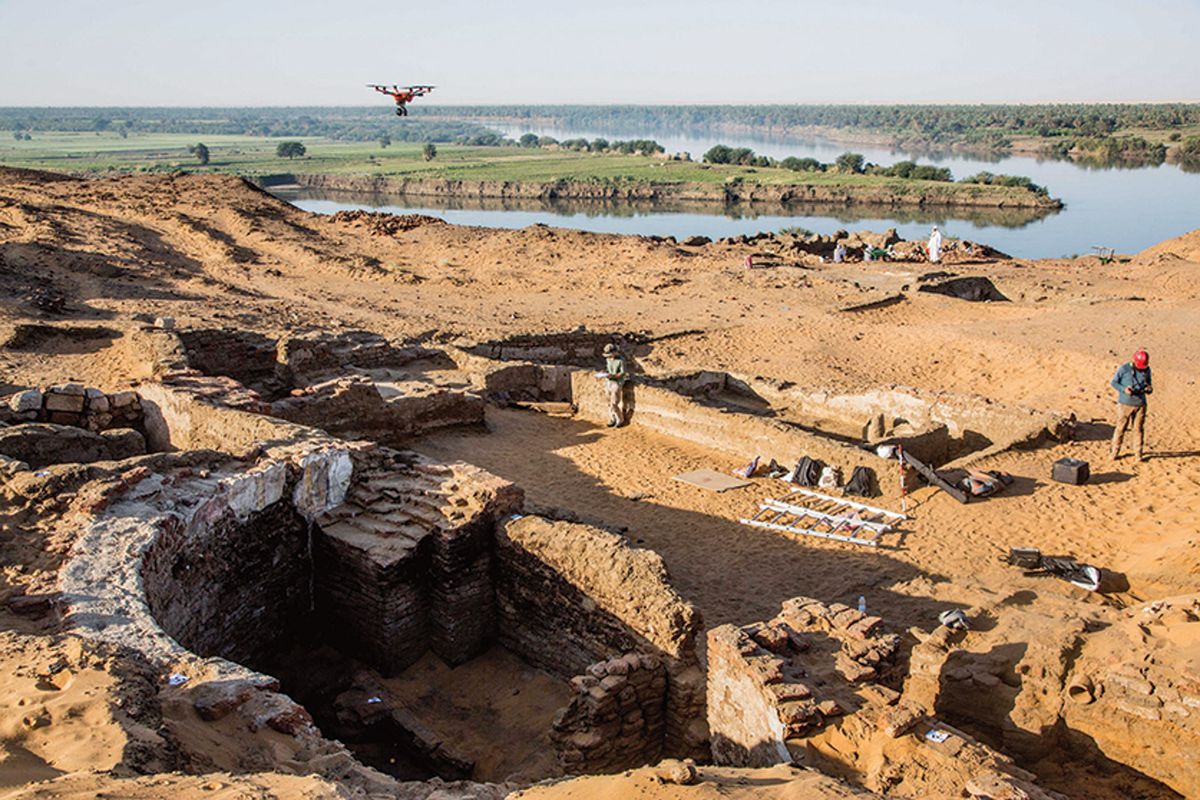 Excavations in Old Dongola revealed two walls of a 6m-wide apse as well as the dome of a large tomb Polish Centre of Mediterranean Archaeology, University of Warsaw/Mateusz Rekłajtis