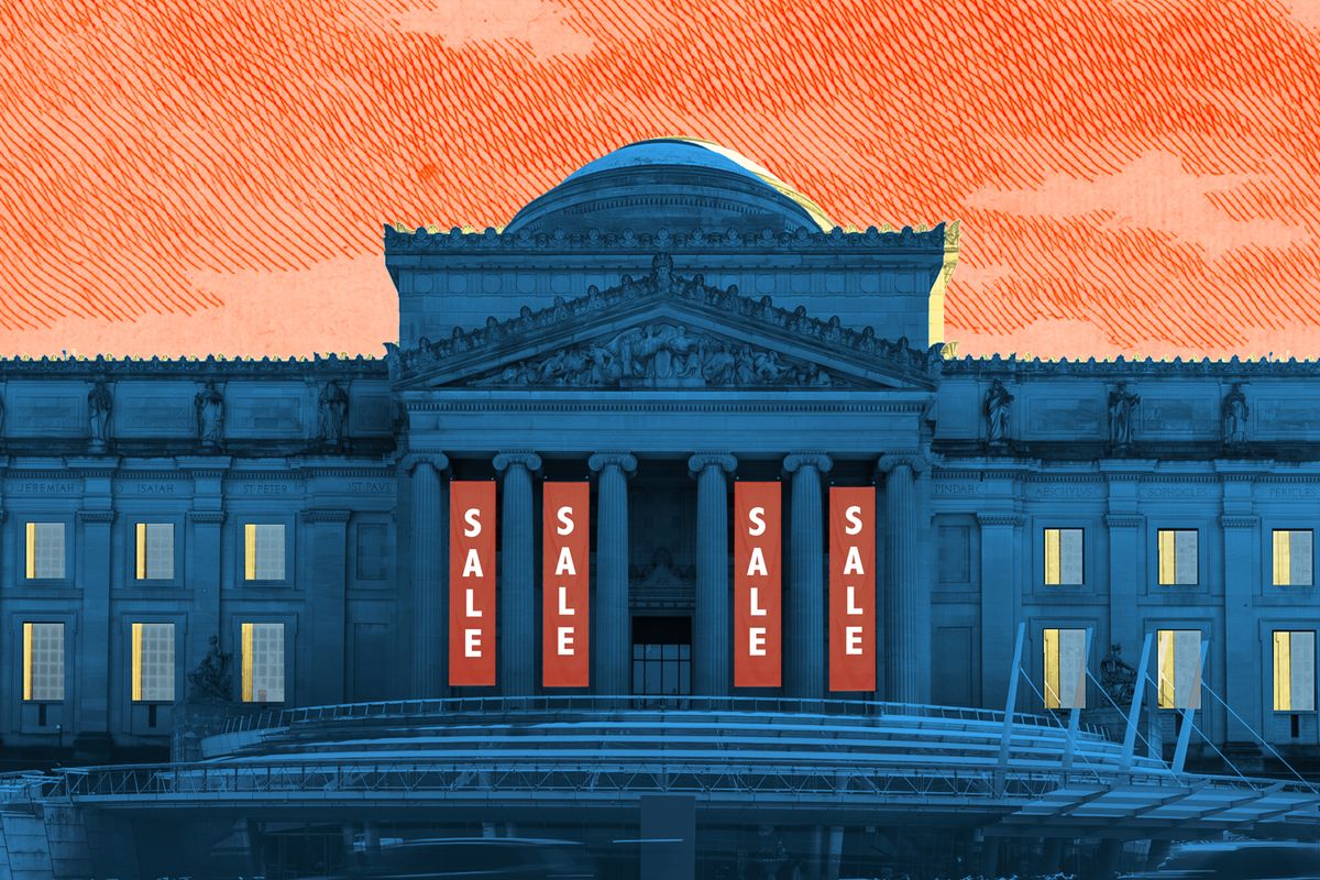 US museums have been selling off works to deal with financial difficulties due to the pandemic © Illustration by Katherine Hardy