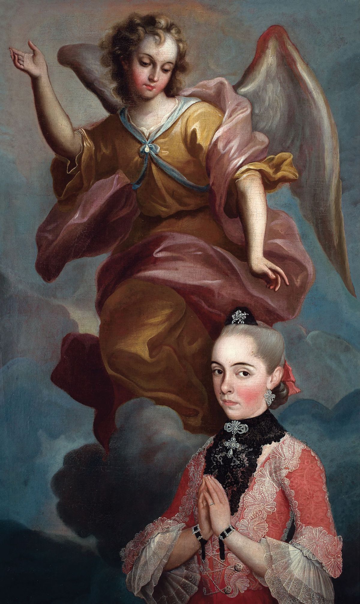 Miguel Cabrera’s Portrait of María Bárbara Guadalupe de Ovando y Rivadeneyra with Guardian Angel (around 1760) Courtesy of El Viso, Madrid