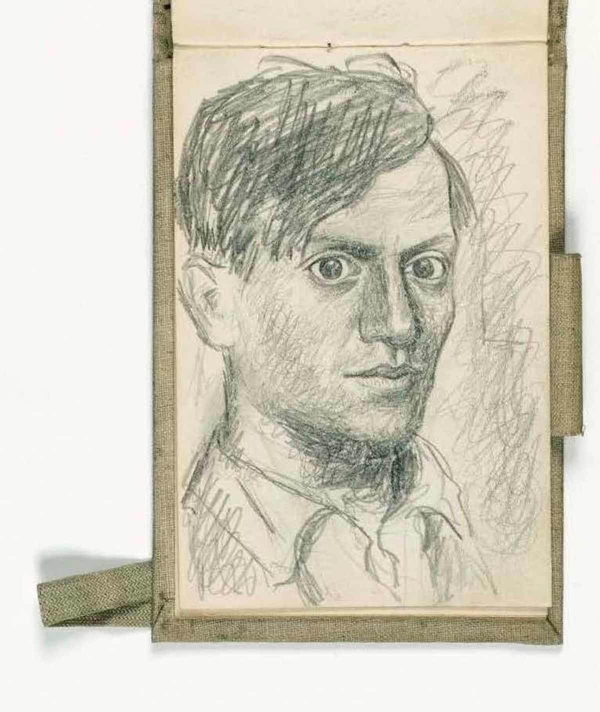Pablo Picasso, Self Portrait from Carnet 214, Paris-Biarritz, summer-autumn 1918 

© FABA; Photo: Marc Domage / 2023 Estate of Pablo Picasso-ARS New York