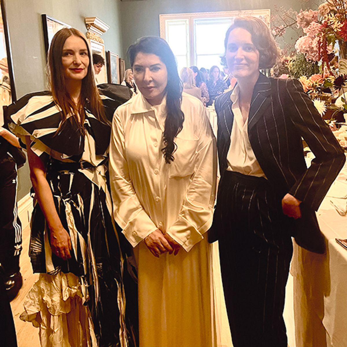 From left: Roksanda Ilinic, Marina Abramovic and Phoebe Waller Bridge at the RA event

Photo: Louisa Buck