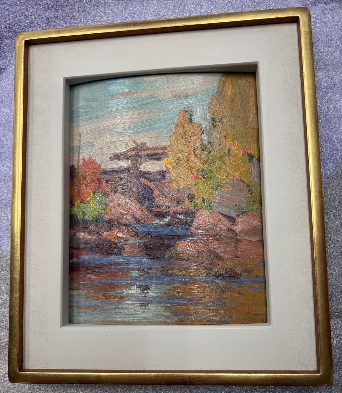 An untitled painting from around 1915 attributed to Tom Thomson that went missing in 2021 and was recently re-discovered Courtesy Joseph Murray