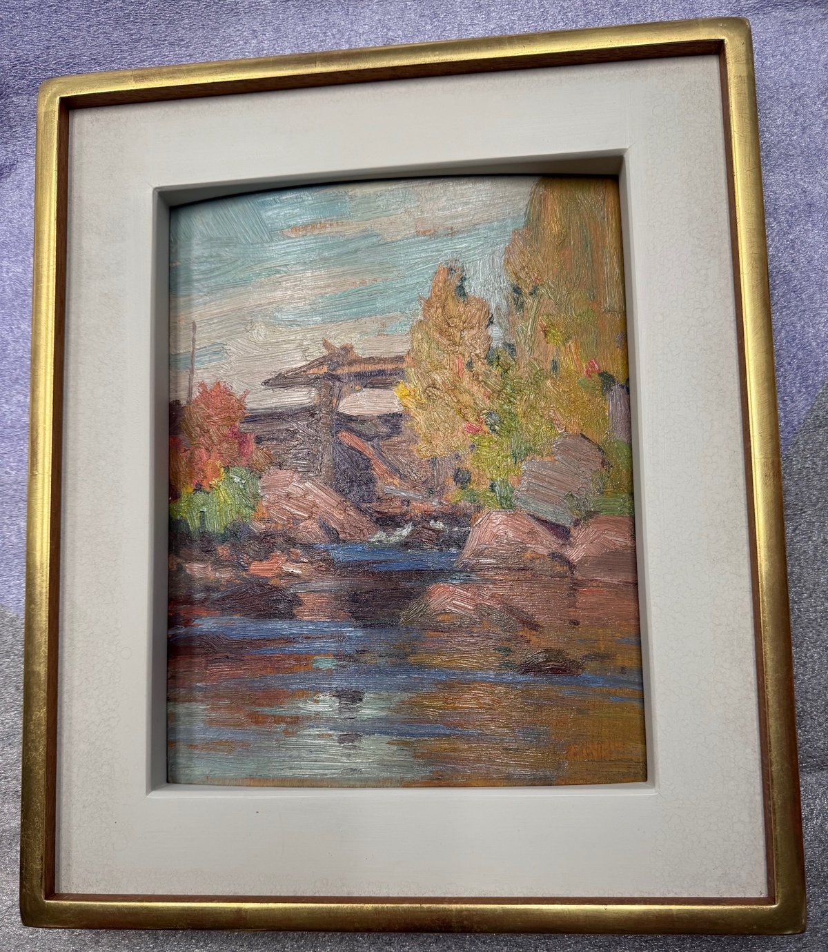 An untitled painting from around 1915 attributed to Tom Thomson that went missing in 2021 and was recently re-discovered Courtesy Joseph Murray
