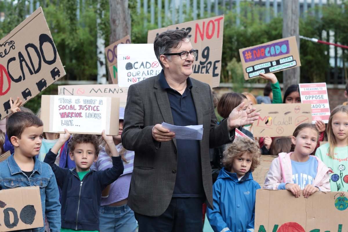 The Turner prize-winning artist at a NOcado protest
Courtesy of Bolton & Quinn