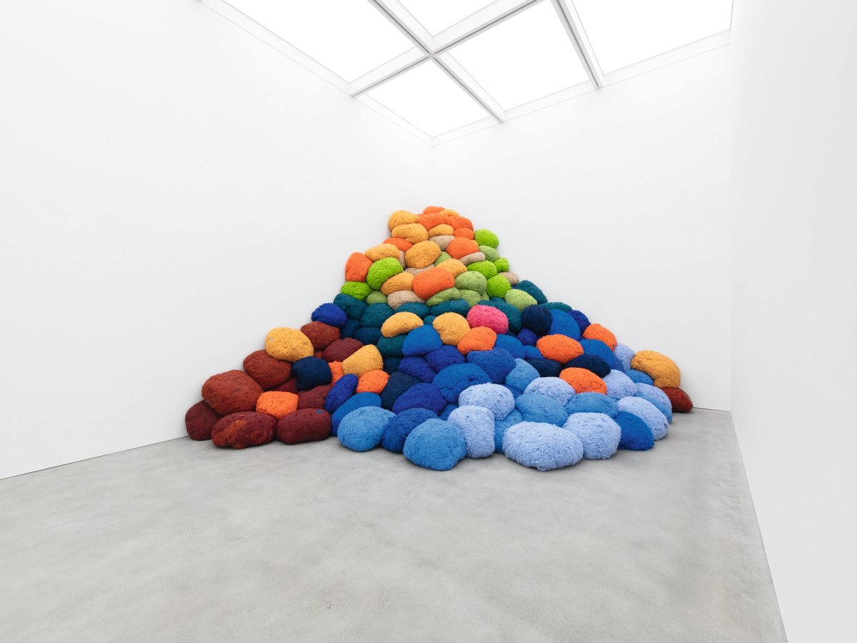 Alison Jacques' new 6,000 sq. ft Mayfair gallery has a double-height space allows that allows her to show large-scale works, such as Sheila Hicks’s Infinite Potential (2023)
Photo: Michal Brzezinski