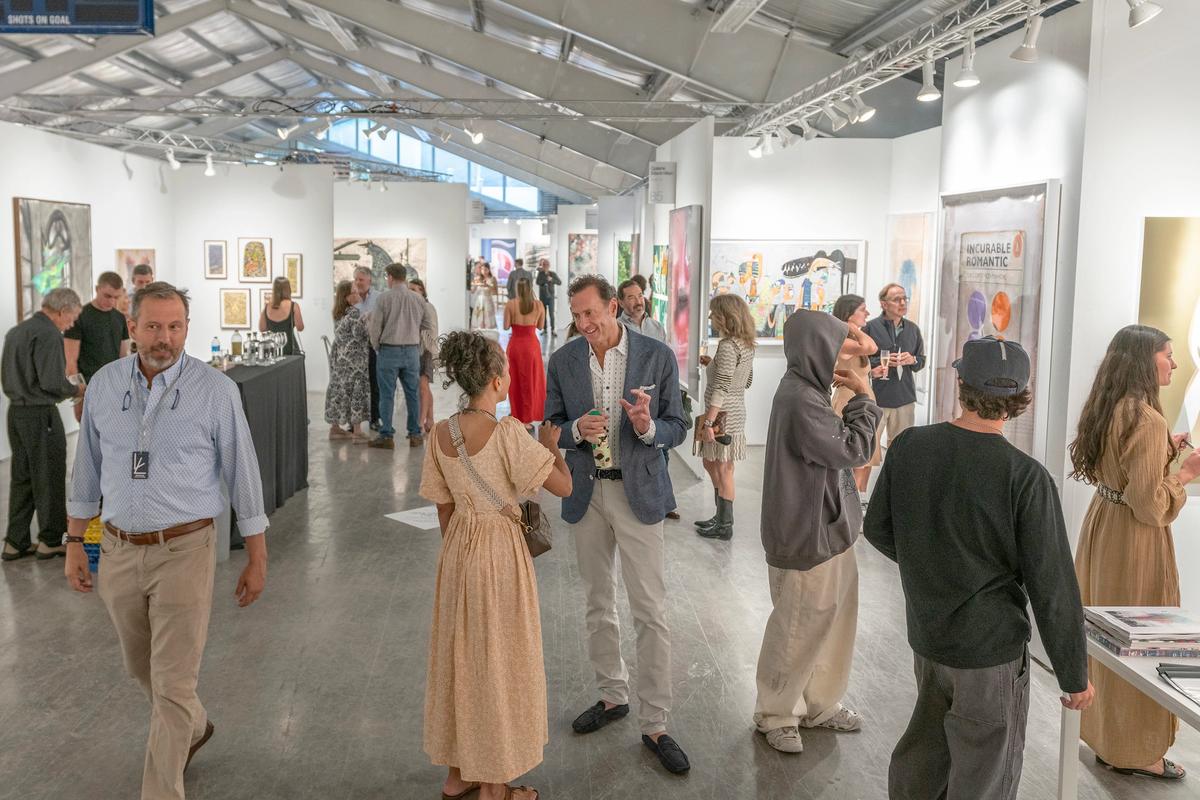 The VIP opening of Intersect Aspen's 2023 edition at the Aspen Ice Garden on 1 August Intersect Aspen