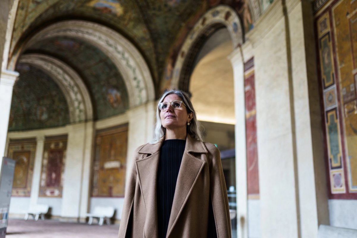 Emma Talbot at the Museo Nazionale Etrusco di Villa Giulia, Rome 2021 Photo: Tiwi