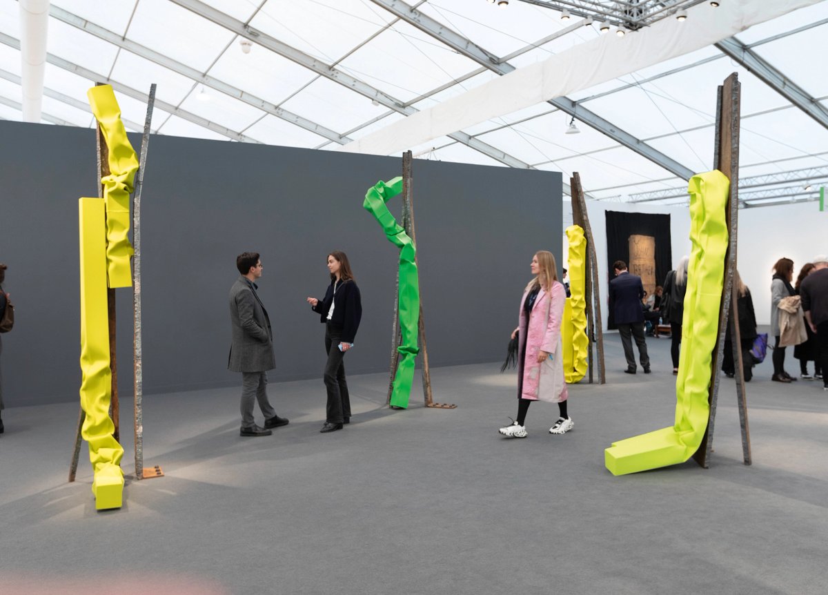 Gagosian spotlighted mid-career artist Carol Bove on its Frieze London stand; the nine sculptures on show all sold on the opening day David Owens