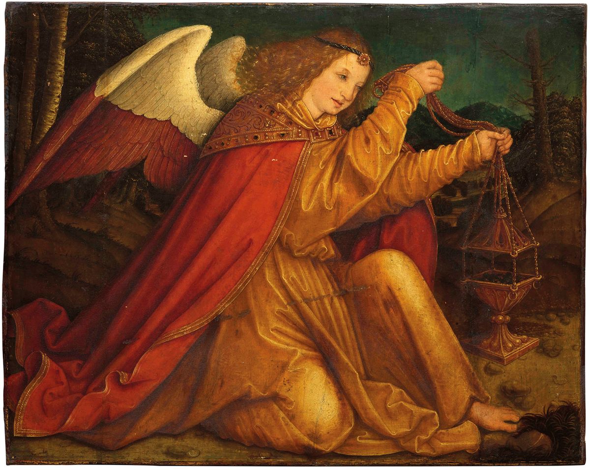 Bernhard Strigel, Thurifer Angel in a Yellow Tunic (1521-22) © Artpaugée/Studio Christian Baraja
