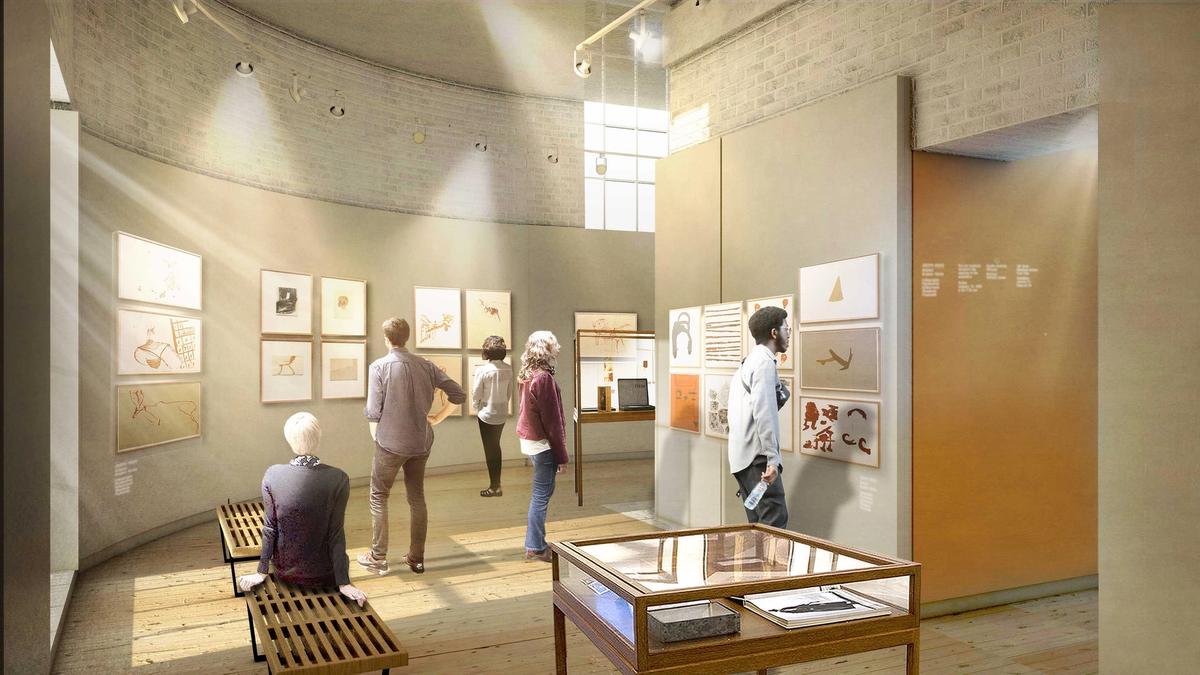 Rendering of London's new Quentin Blake Centre for Illustration, planned to open in North London in late 2022 © Tim Ronalds Architects