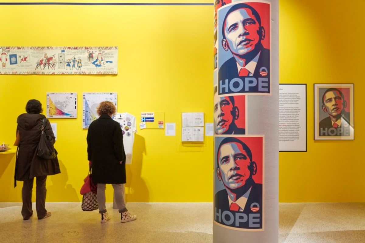 Shepard Fairey is calling for his "Hope" poster of Barack Obama to be removed from the Design Museum Photo courtesy of the Design Museum London