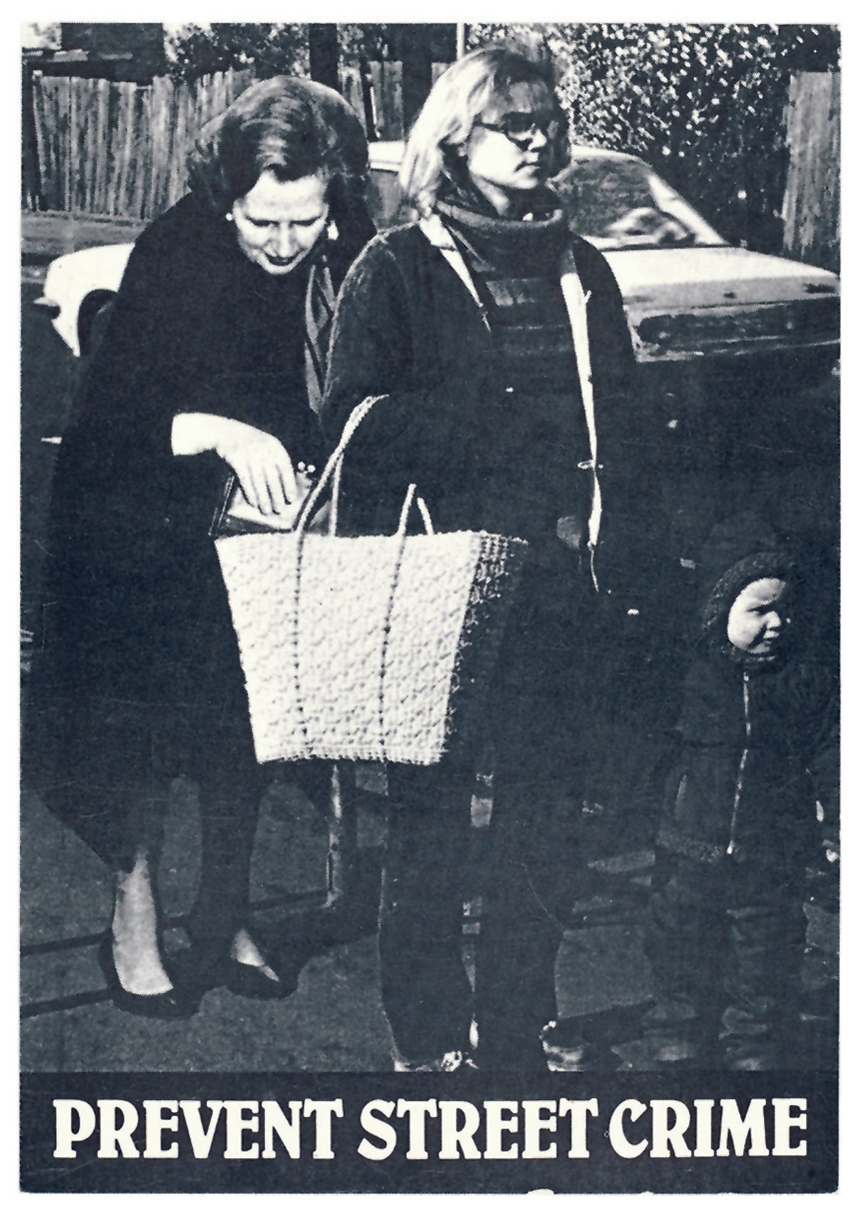 Cath Tate, Prevent Street Crime (1982) Reproduced by permission of Cath Tate. Courtesy Leeds Postcards