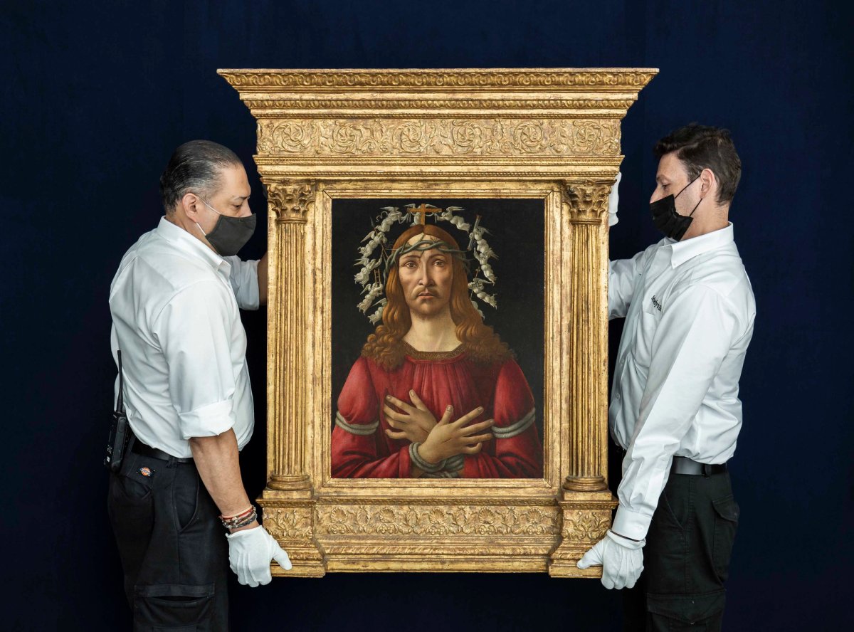 Botticelli's Man of Sorrows was sold at Sotheby's last week
Courtesy of Sotheby's