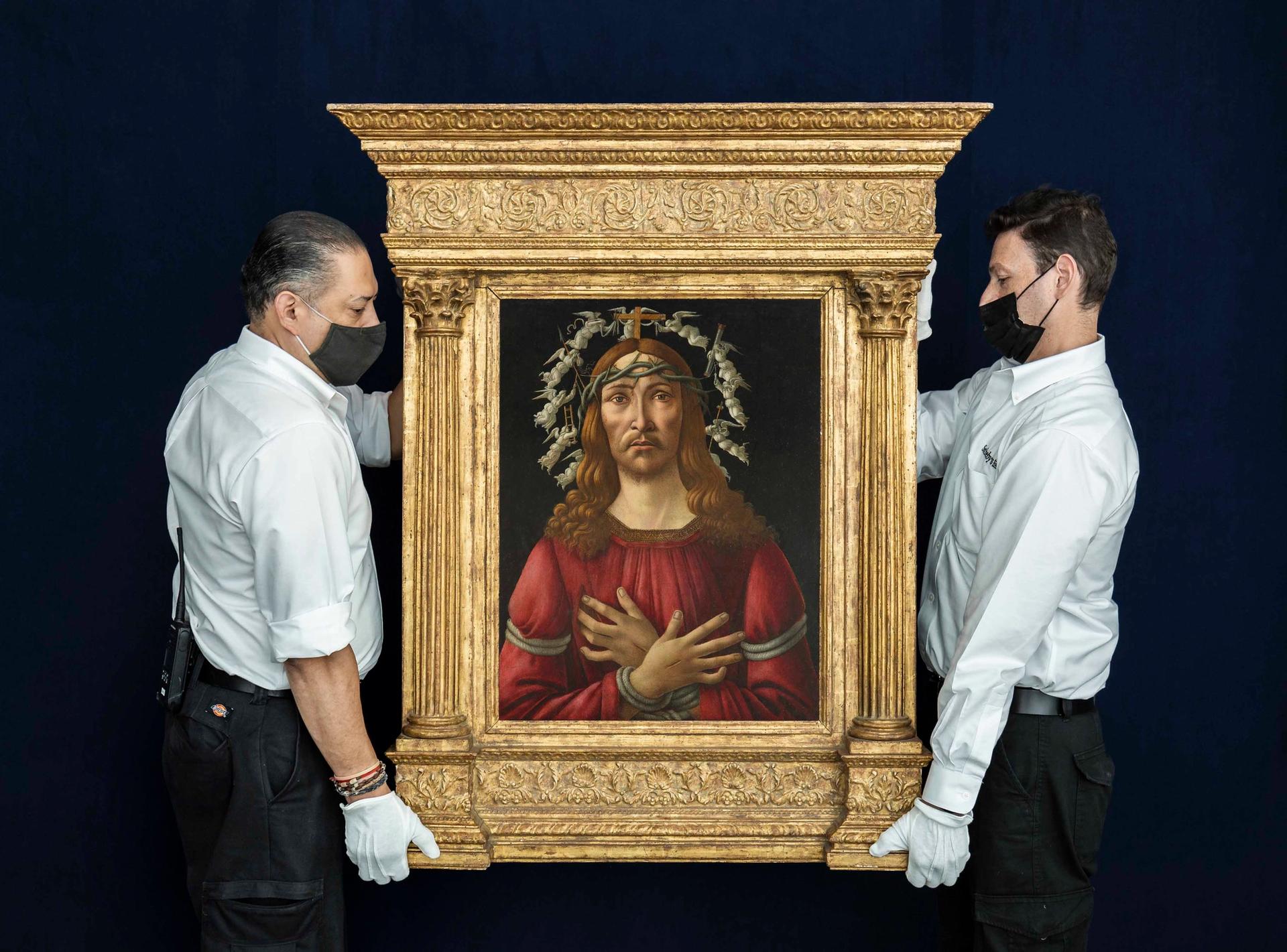 Botticelli's Man of Sorrows was sold at Sotheby's last week

Courtesy of Sotheby's