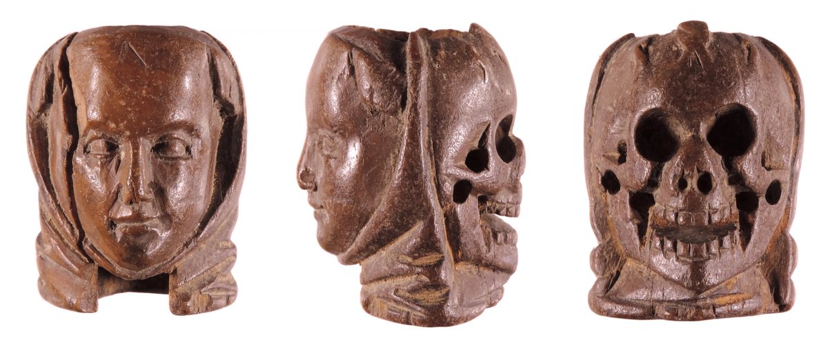 Life and death: a carved ivory bead, more than 500 years old, was found by a mudlarker on the Thames British Museum