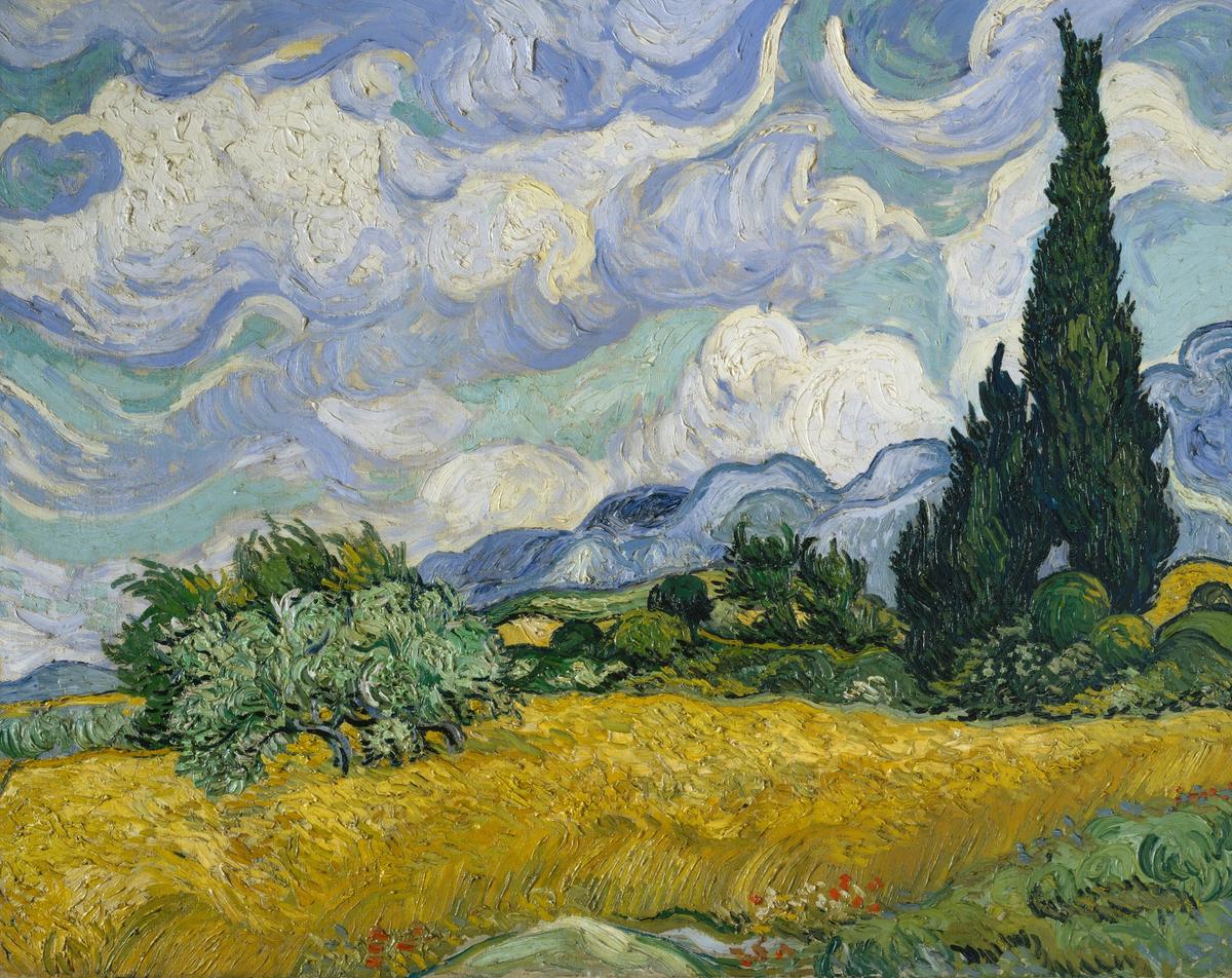 Vincent van Gogh, Wheat Field with Cypresses (June 1889). The Metropolitan Museum of Art, New York.