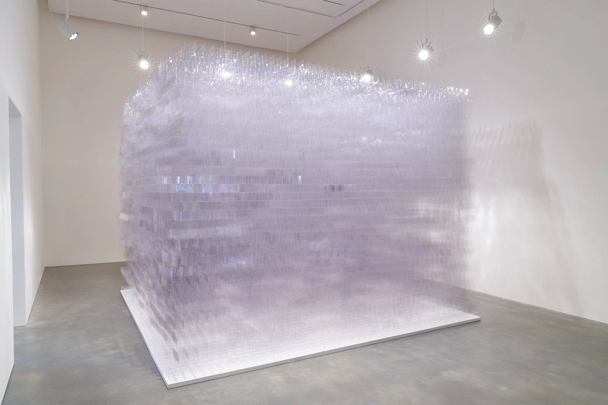 Tara Donovan's Stacked Grid (2020) © Tara Donovan, courtesy Pace Gallery