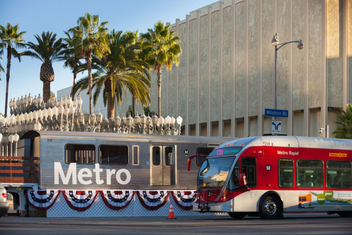 The lawsuit claims that the environmental report for Lacma's building project "mitigates" the impact of a parking garage on a future metro stop Metro Library and Archive / flickr