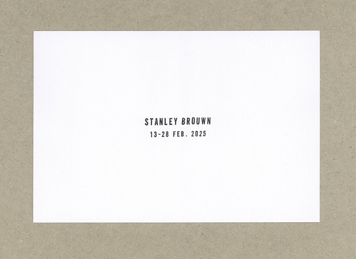 Louder than words: a flyer for Stanley Brouwn’s exhibition at Portal 5 gives nothing away Courtesy of Yoshi Hill