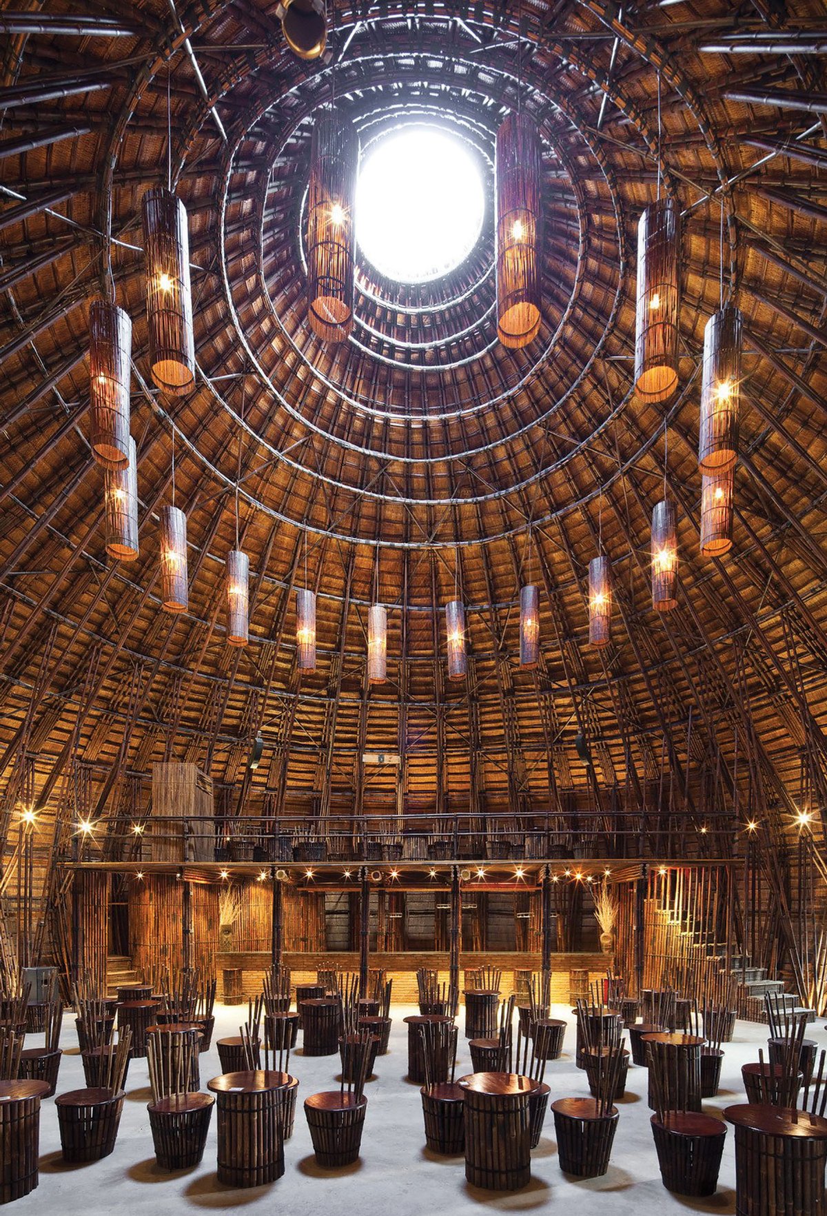 A bamboo tour de force: the Wind and Water Bar, Binh Duong, Vietnam, designed by Vo Trong Nghia in 2008  Photo: © Hiroyuki Oki