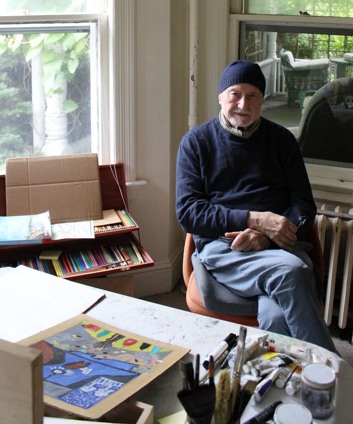 Frederic Tuten at his home in the Hamptons Ellen Frances