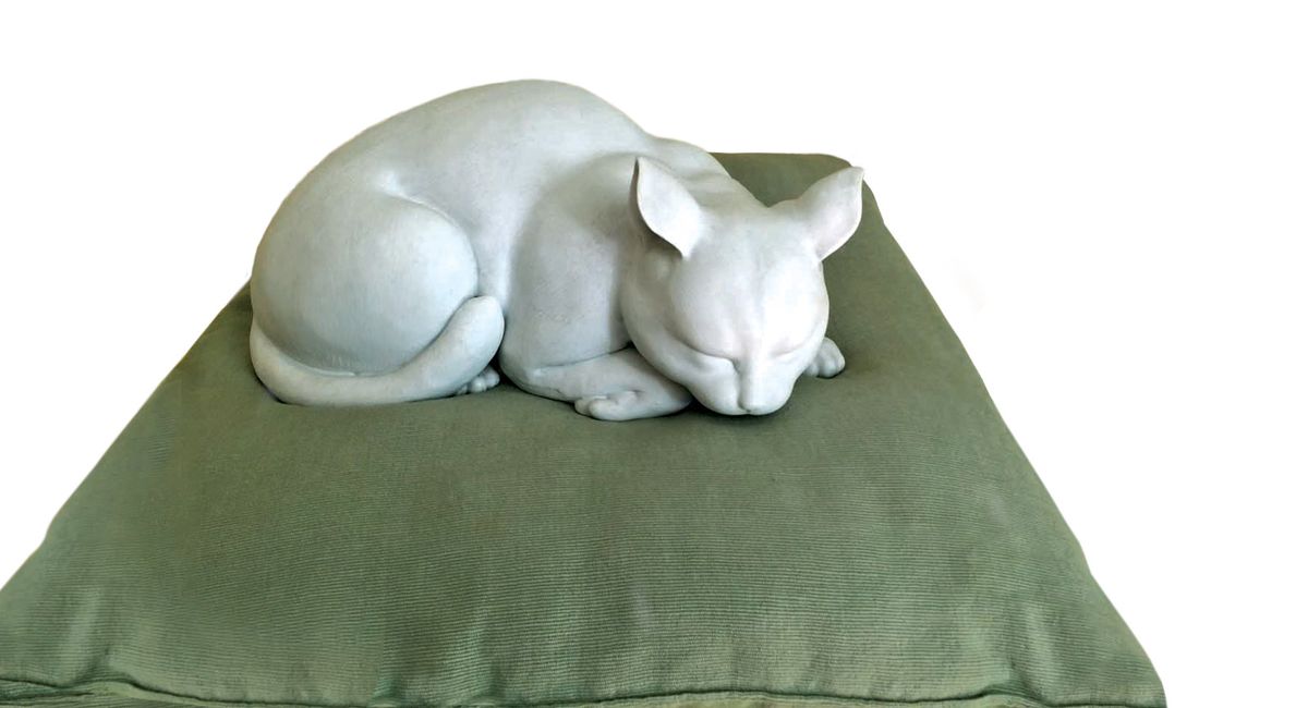Monet’s cat, bought at Christie’s Hong Kong, is now back on his cushion in Giverny Martin Bailey